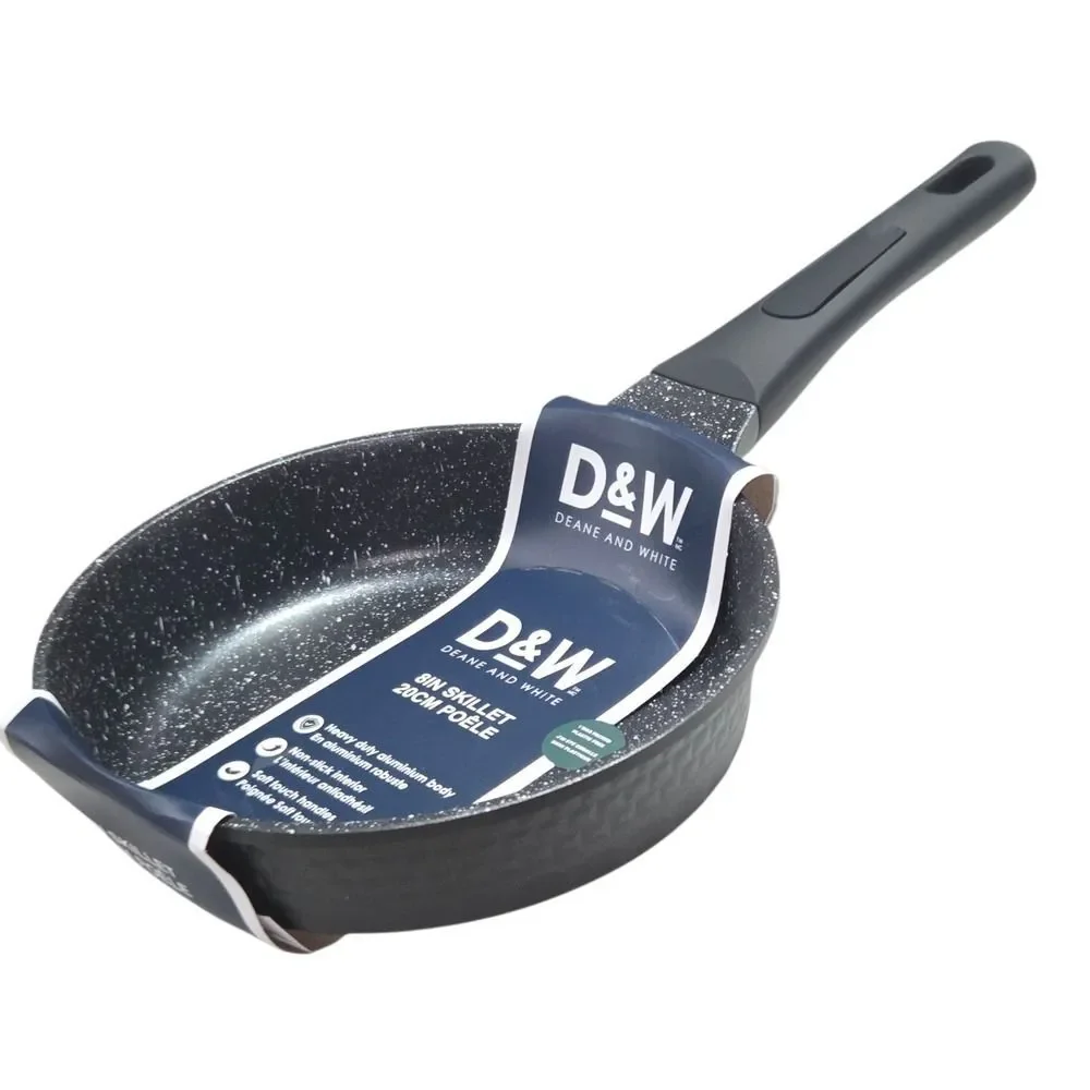 D&W Deane And White Cookware 8in‎ Frying Pan Skillet Nonstick Interior Black
